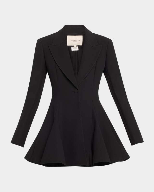 Single-Button Godet Blazer